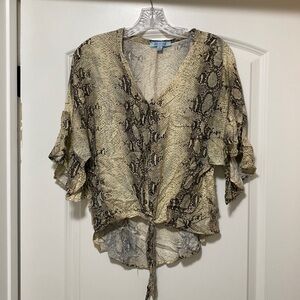 She+Sky snakeskin top